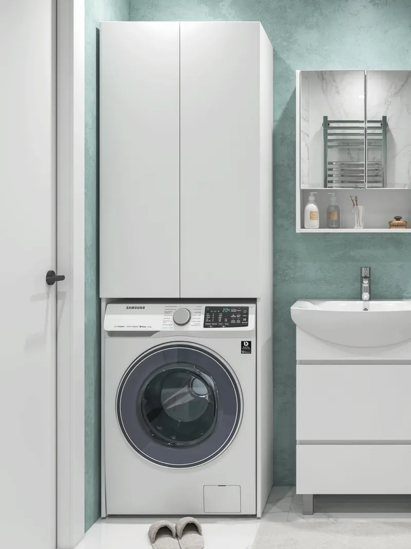 Тумба под раковину Modul 600-0-2 (Балтика) белый-6