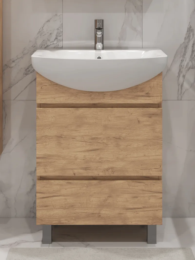 Тумба под раковину Modul 600-0-2 (Балтика) дуб золотой-0