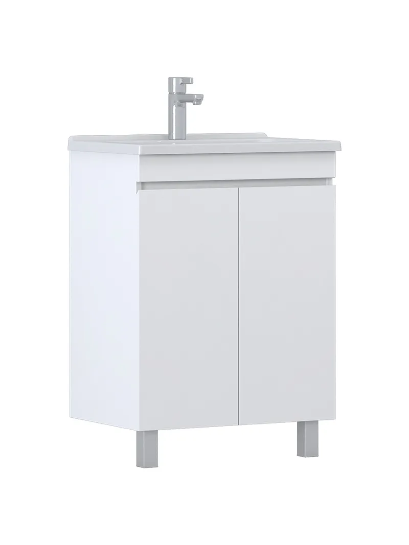 Тумба под раковину Modul 600-2-0 (Азимут) белый-6
