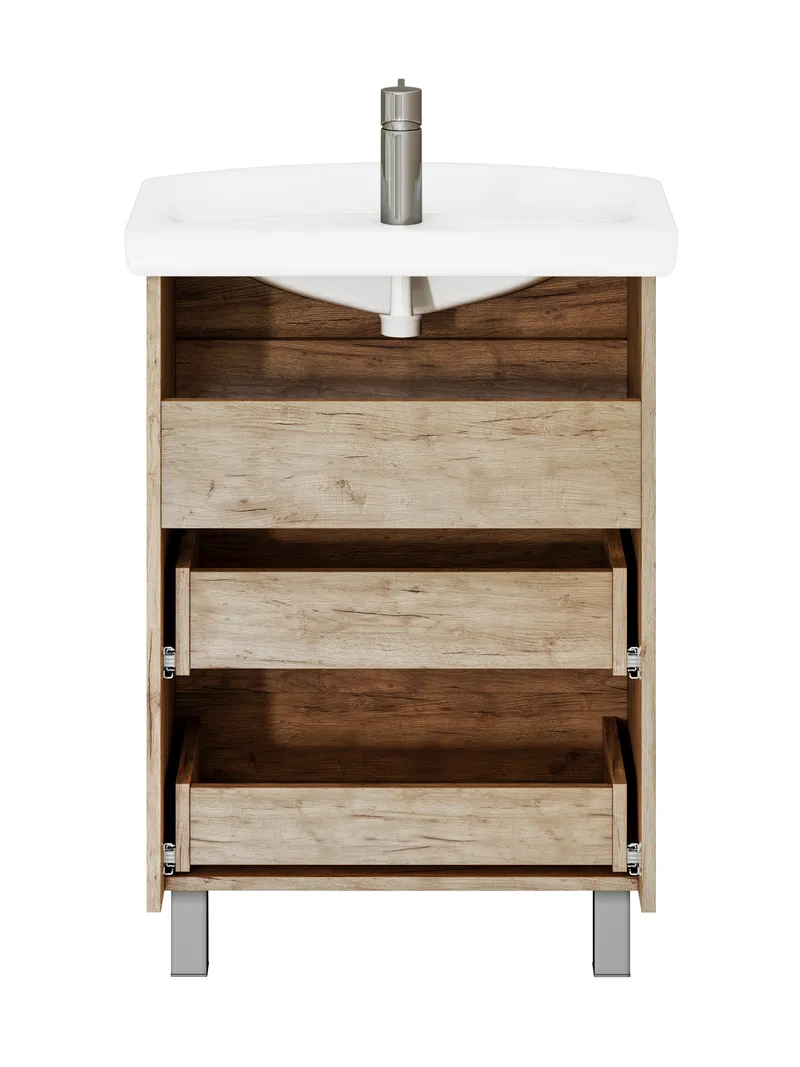 Тумба под раковину Modul 600-0-2 (Балтика) дуб золотой-9