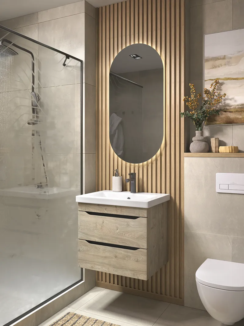 Тумба под раковину навесная Siesta 600-0-2 (Como) дуб давос-6