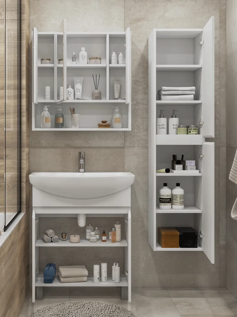 Тумба под раковину Modul 700-2-0 (Балтика) белый-7