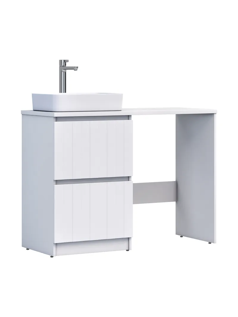 Тумба под раковину Ellio 1200-0-2 со столешницей под стиральную машину-4
