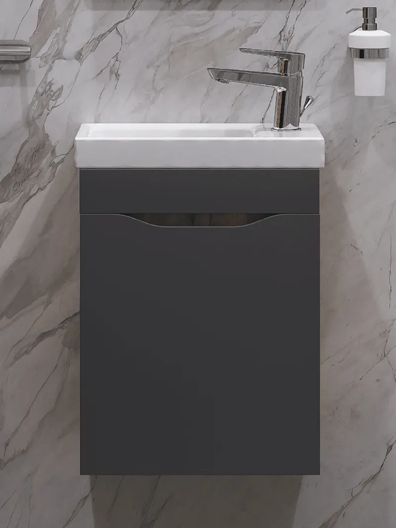 Тумба под раковину Celine 400-1-0 (Como) навесная дуб золотой-0