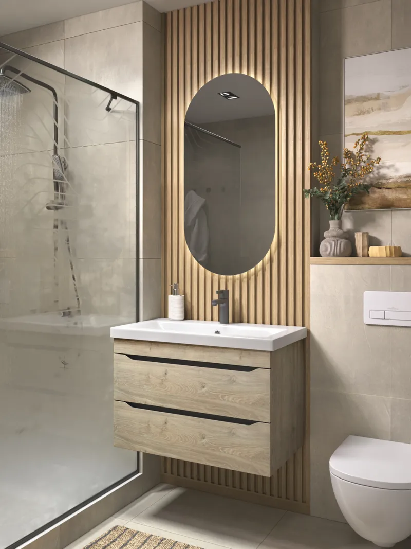 Тумба под раковину навесная Siesta 800-0-2 (Como) дуб давос-6