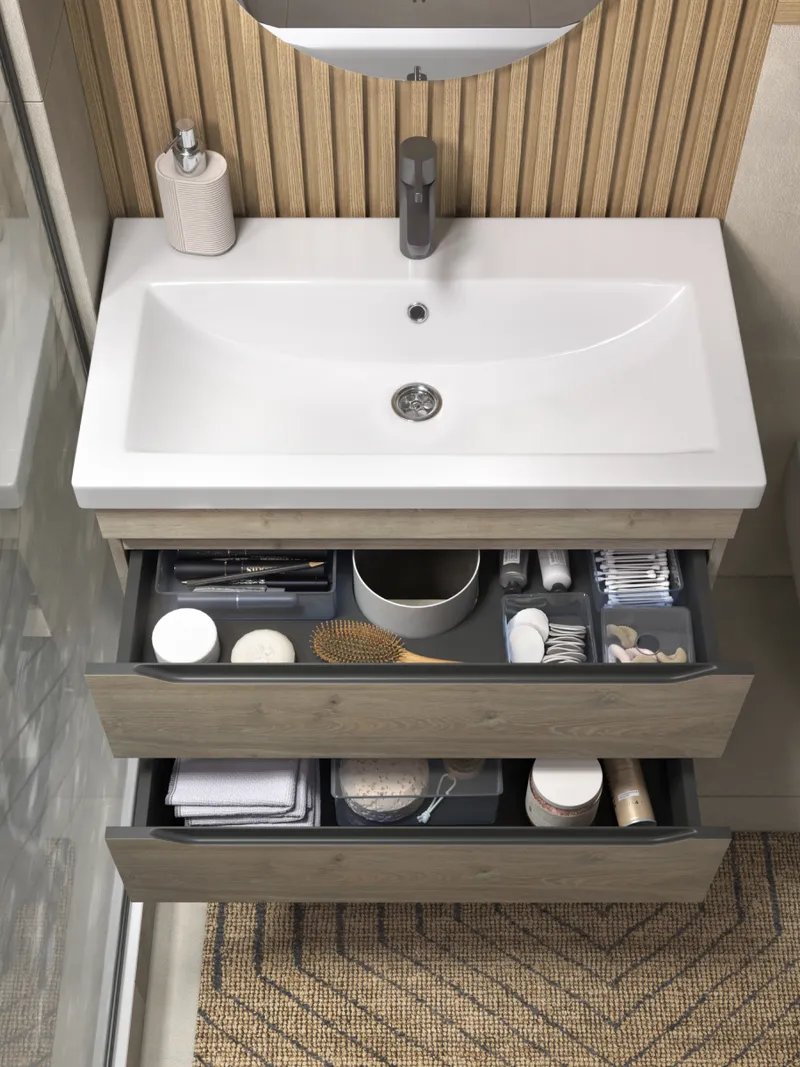 Тумба под раковину навесная Siesta 800-0-2 (Como) дуб давос-3